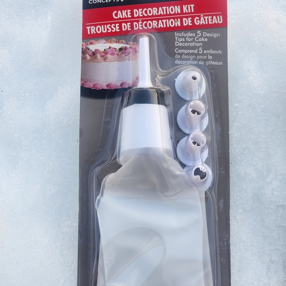 Other - Cooking Concepts Cake Decorating Kit - 6pc Pastry Bag & 5 Piping Tips Set - NEW